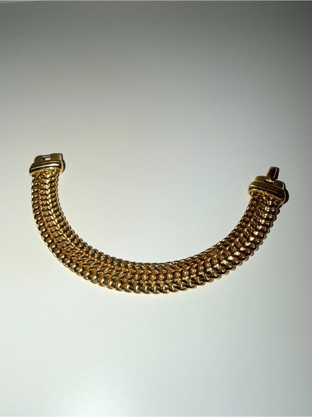 Vtg Signed Monet Gold-Tone Multi-Row Chain Bracelet